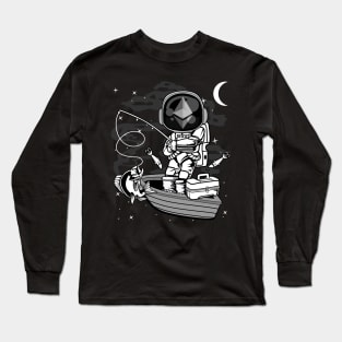 Astronaut Fishing Ethereum ETH Coin To The Moon Crypto Token Cryptocurrency Blockchain Wallet Birthday Gift For Men Women Kids Long Sleeve T-Shirt